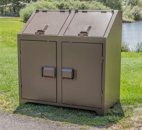 metal bear boxes|bear proof trash box.